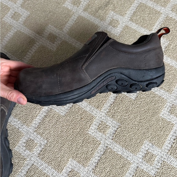 Merrell Work Leather Slip-On Shoes Non-Slip Outdoor Fall Utility Brown Men’s 8.5 - Picture 10 of 15
